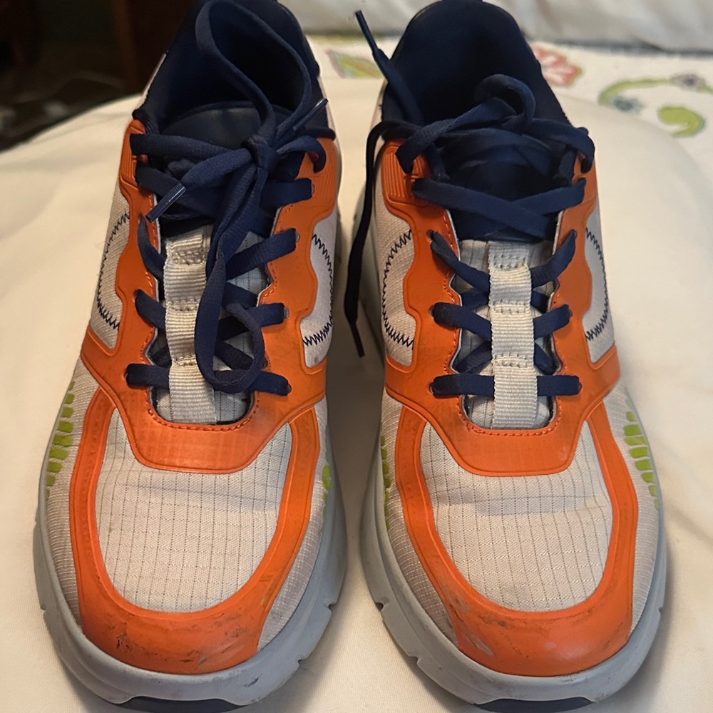 Alegria Vibrant Orange and Navy Women's Sneakers